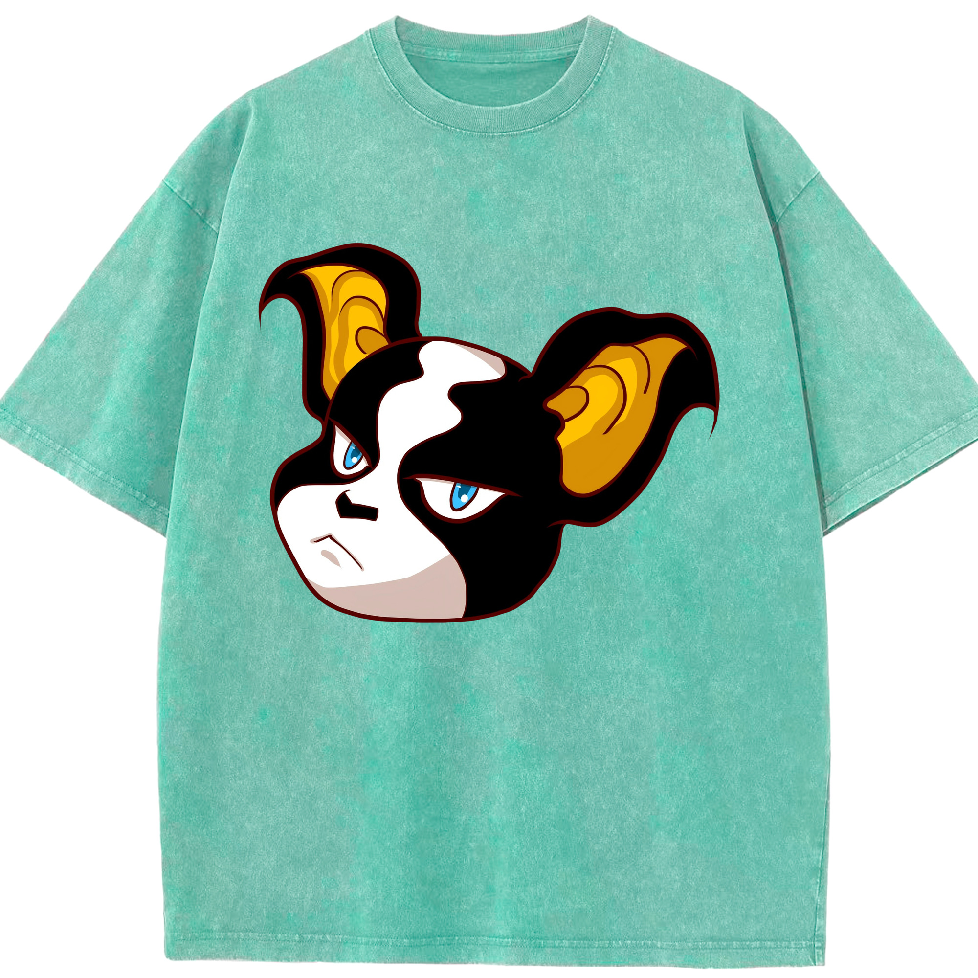 （画像用） ジョジョの奇妙な冒険 イギー JoJo's Bizarre Adventure Iggy 綿100% ヴィンテージ風 半袖Tシャツ（フロントプリント）
